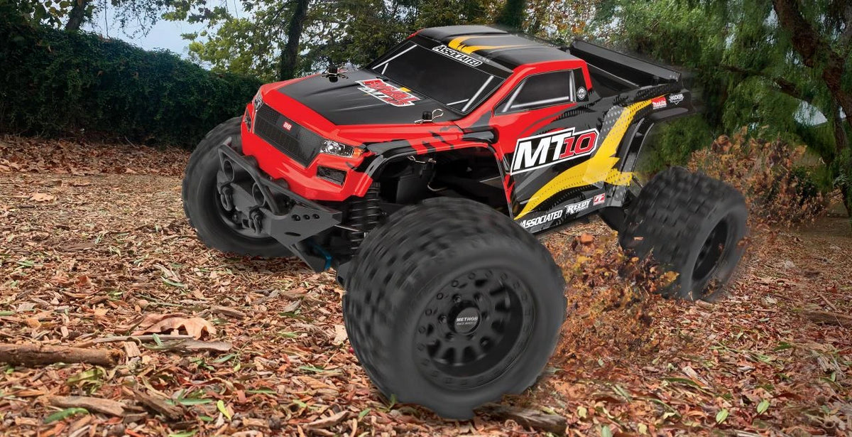 Associated RIVAL MT10 1/10 Scale RTR Electric Brushless 4WD Monster Truck V2, Red Team (ASC20518)