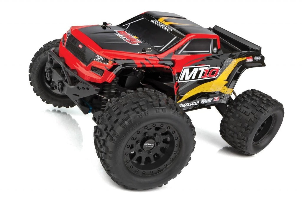 Associated RIVAL MT10 1/10 Scale RTR Electric Brushless 4WD Monster Truck V2, Red Team (ASC20518)