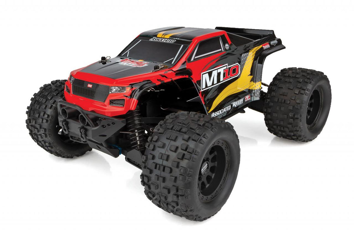 Associated RIVAL MT10 1/10 Scale RTR Electric Brushless 4WD Monster Truck V2, Red Team (ASC20518)
