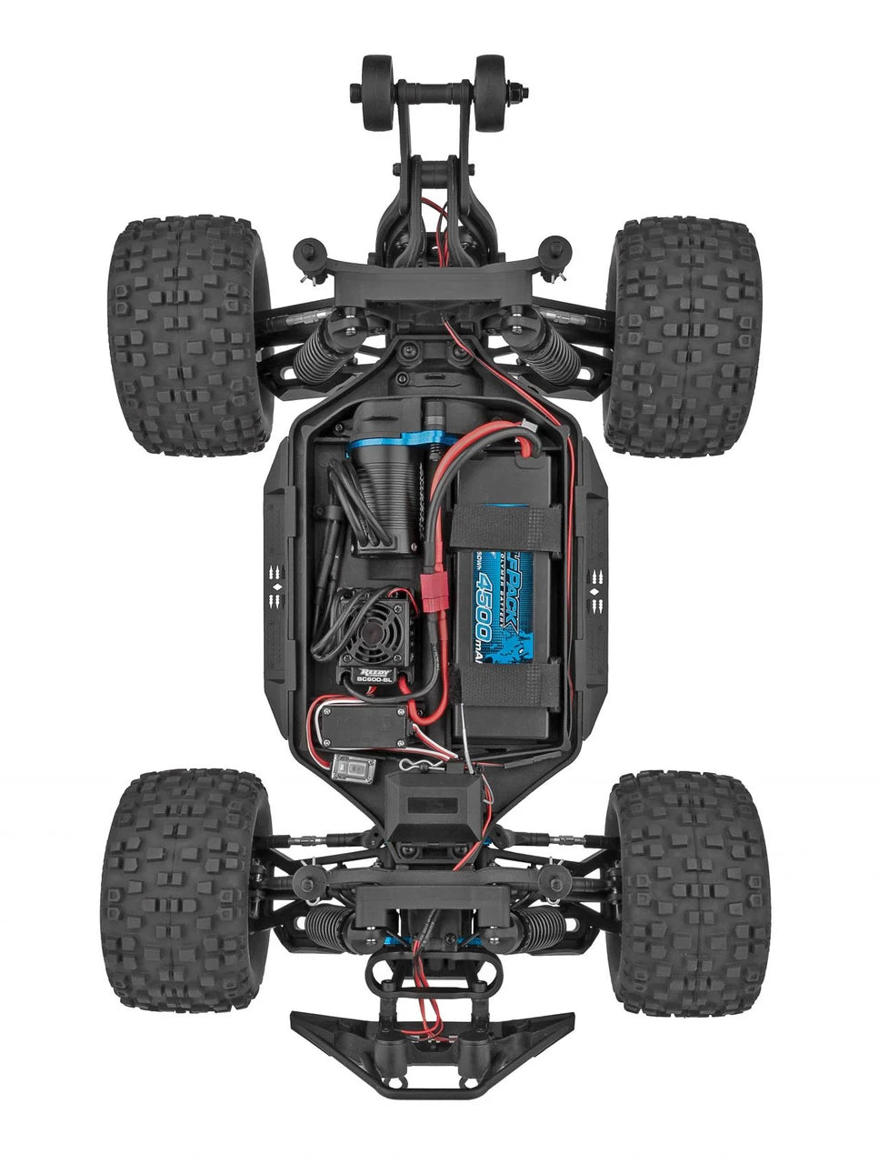 Associated RIVAL MT10 1/10 Scale RTR Electric Brushless 4WD Monster Truck V2, Red Team (ASC20518)