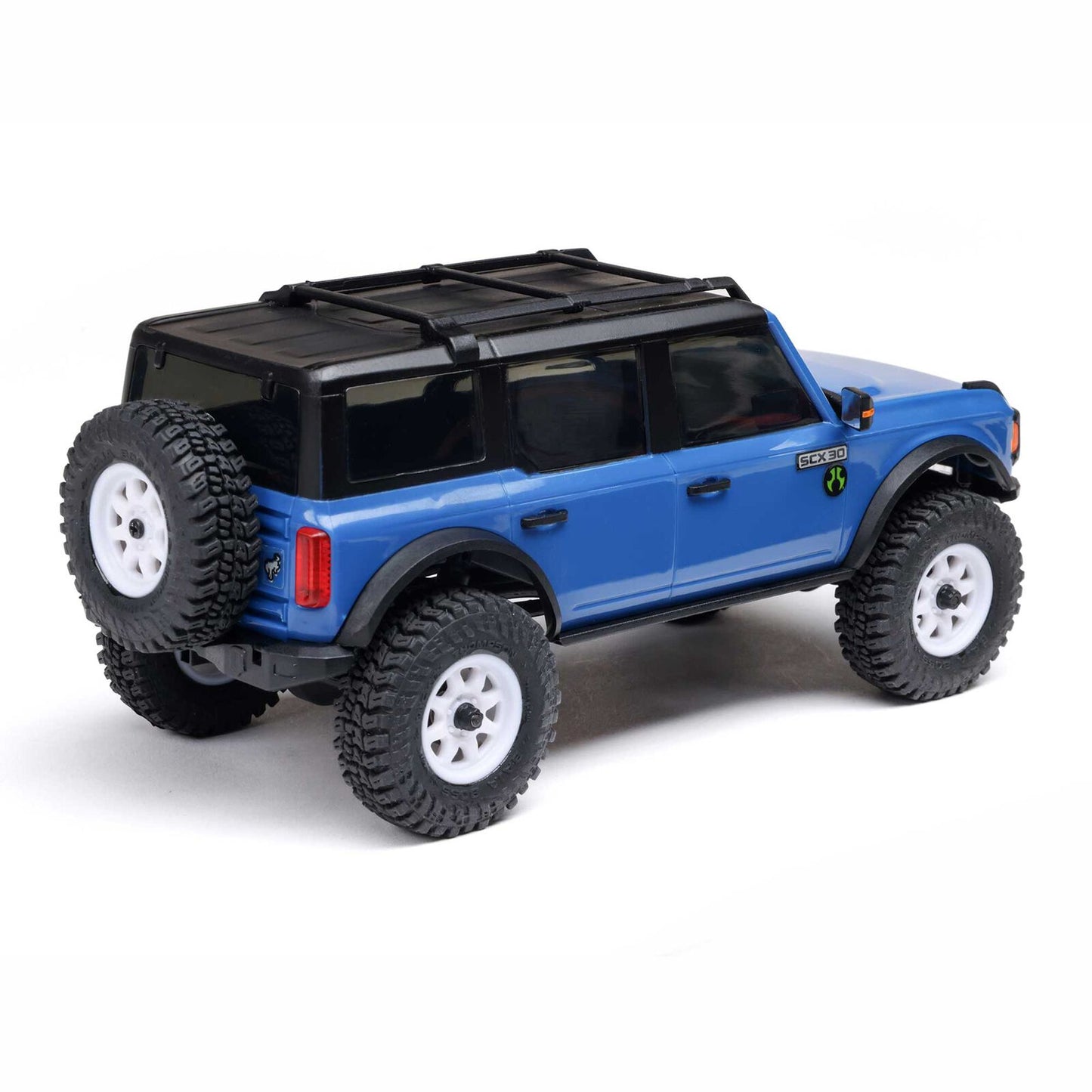 1/30 SCX30 Ford Bronco 4X4 RTR Brushed Rock Crawler (Battery & Charger Included), Blue