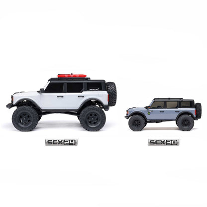 1/30 SCX30 Ford Bronco 4X4 RTR Brushed Rock Crawler (Battery & Charger Included), Blue