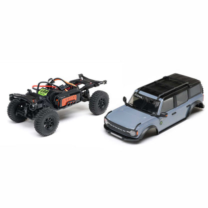 1/30 SCX30 Ford Bronco 4X4 RTR Brushed Rock Crawler (Battery & Charger Included), Gray