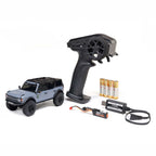 1/30 SCX30 Ford Bronco 4X4 RTR Brushed Rock Crawler (Battery & Charger Included), Gray