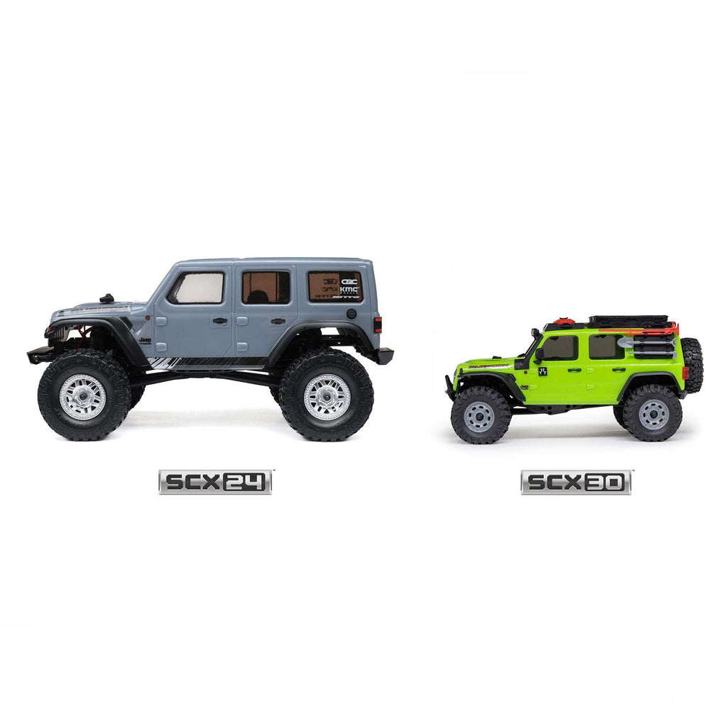 1/30 SCX30 Jeep Wrangler JLU 4X4 RTR Rock Crawler (Battery & Charger Included), White