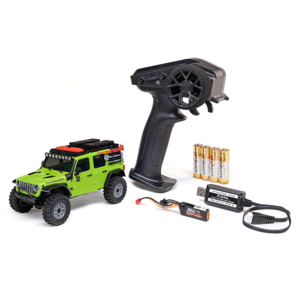 1/30 SCX30 Jeep Wrangler JLU 4X4 RTR Rock Crawler (Battery & Charger Included), Green