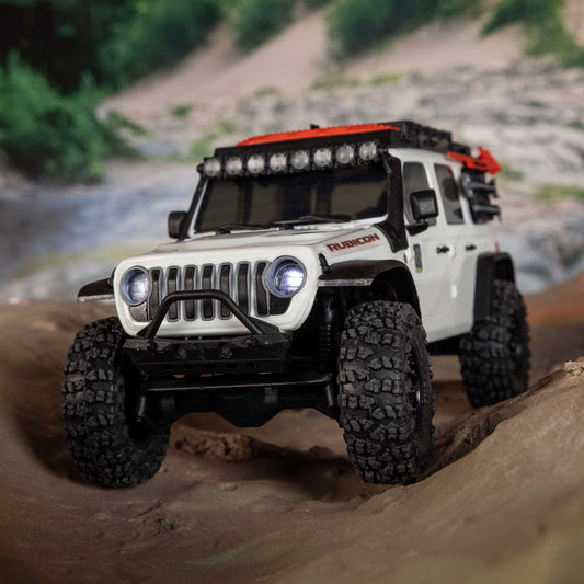 1/30 SCX30 Jeep Wrangler JLU 4X4 RTR Rock Crawler (Battery & Charger Included), White