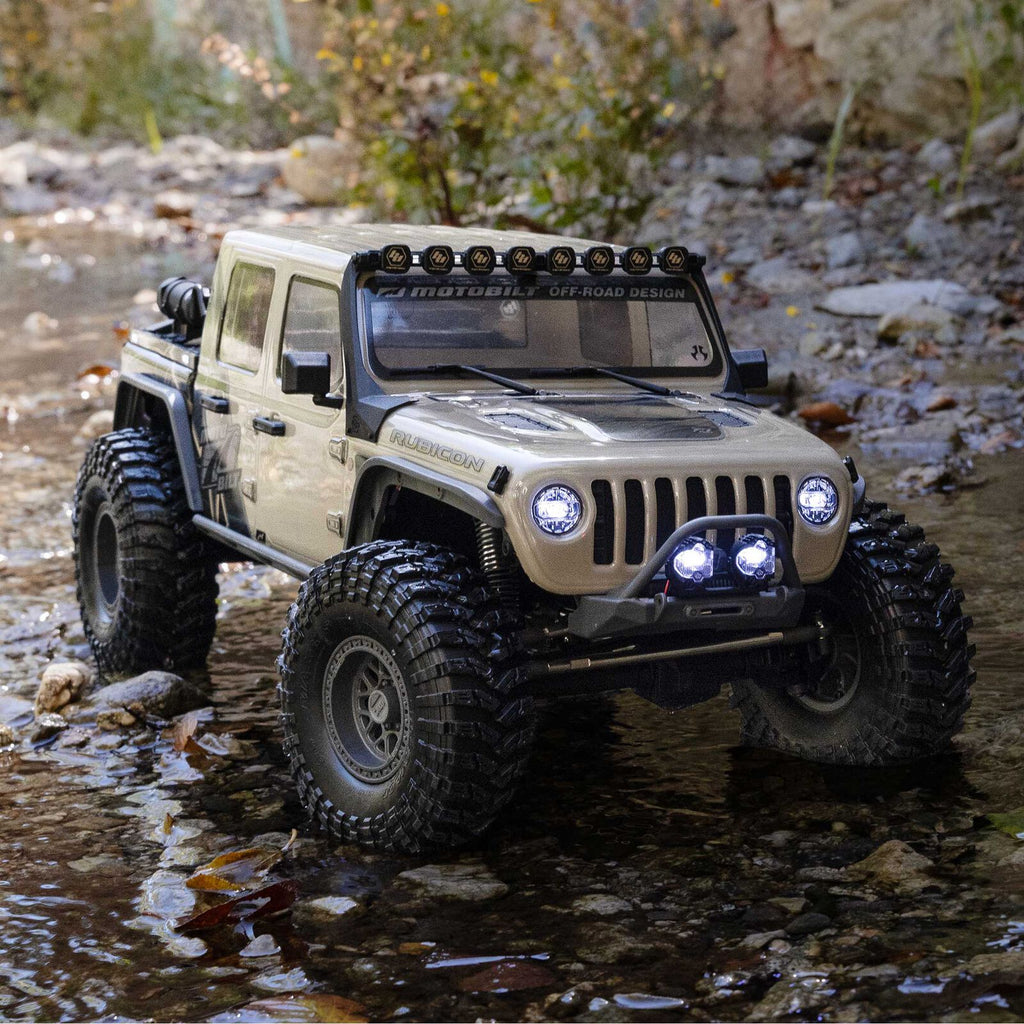 1/10 Axial SCX10 III Jeep JT Gladiator 4X4 RTR Brushed Rock Crawler, Tan