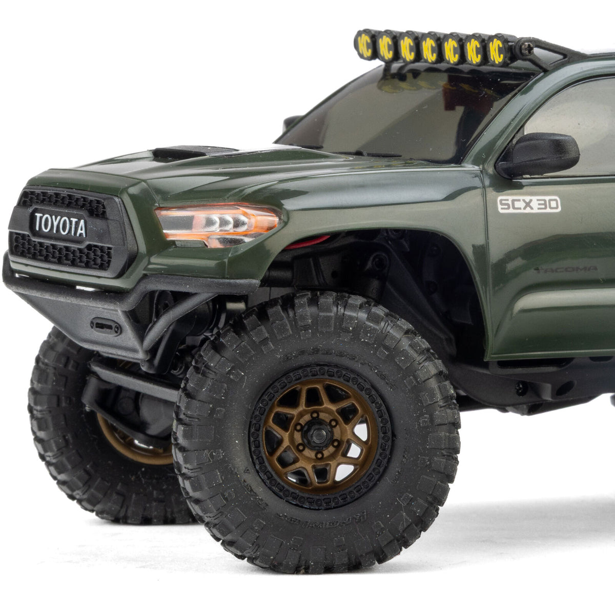 1/30 SCX30 Toyota Tacoma TRD Overland Edition RTR Rock Crawler (Battery & Charger Included), Green