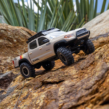 1/30 SCX30 Toyota Tacoma TRD Overland Edition RTR Rock Crawler (Battery & Charger Included), Tan