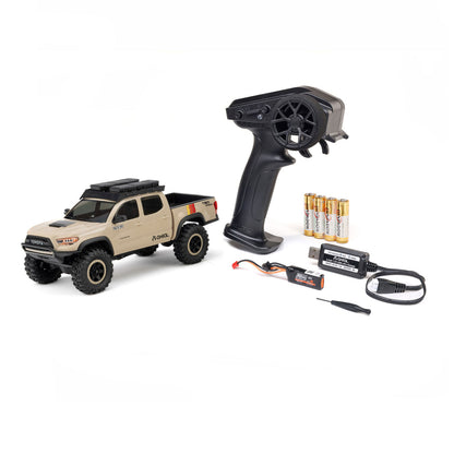 1/30 SCX30 Toyota Tacoma TRD Overland Edition RTR Rock Crawler (Battery & Charger Included), Tan