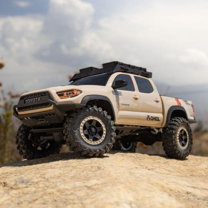 1/30 SCX30 Toyota Tacoma TRD Overland Edition RTR Rock Crawler (Battery & Charger Included), Tan