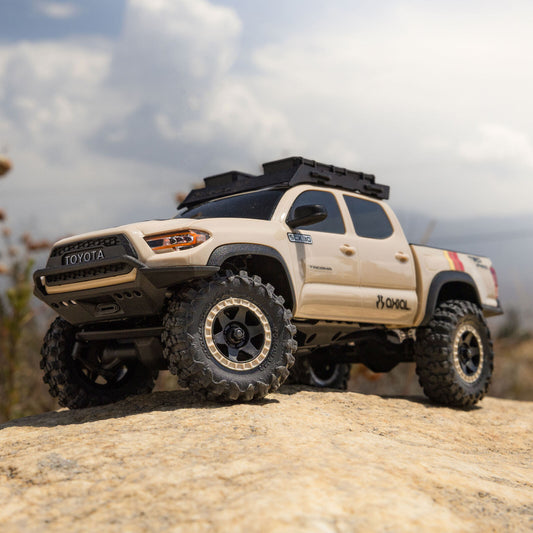 1/30 SCX30 Toyota Tacoma TRD Overland Edition RTR Rock Crawler (Battery & Charger Included), Tan