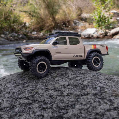 1/30 SCX30 Toyota Tacoma TRD Overland Edition RTR Rock Crawler (Battery & Charger Included), Tan