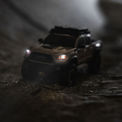 1/30 SCX30 Toyota Tacoma TRD Overland Edition RTR Rock Crawler (Battery & Charger Included), Tan