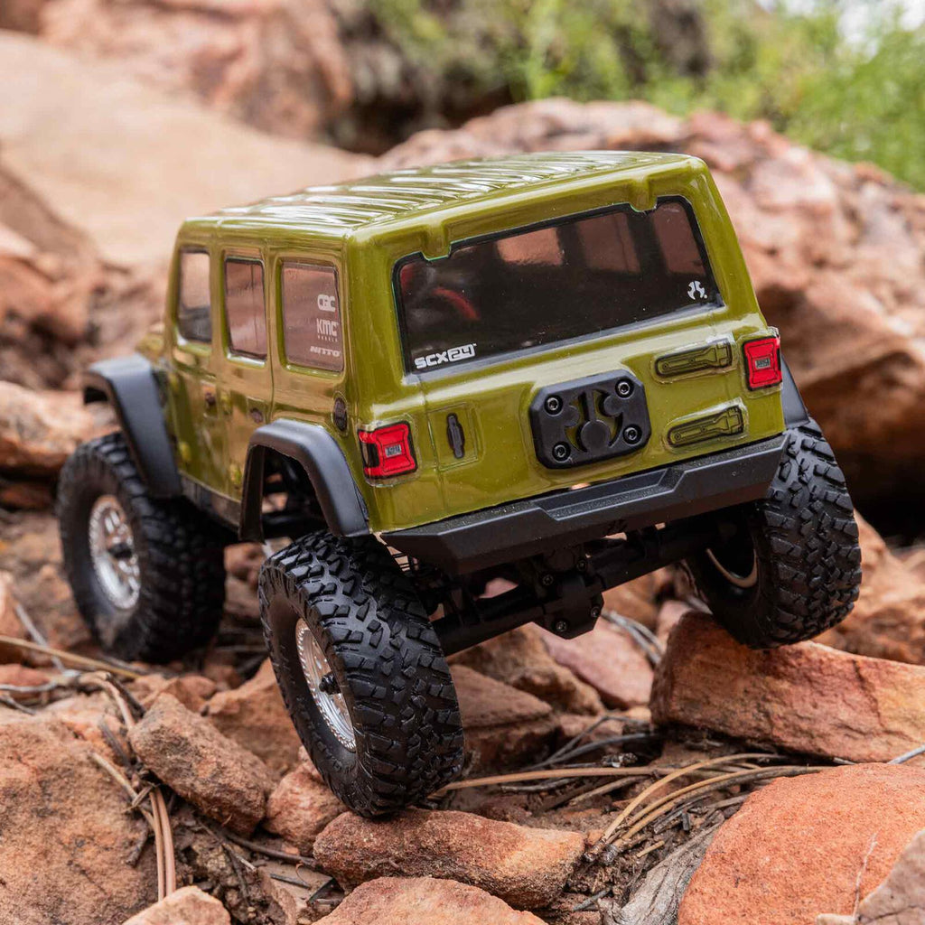 1/24 SCX24 2019 Jeep Wrangler JLU CRC 4WD RTR (Includes batttery & charger): Green