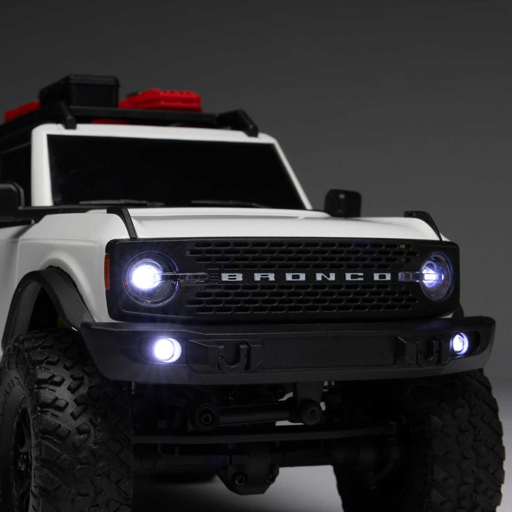 1/24 SCX24 Ford Bronco 4X4 RTR Brushed Rock Crawler White (w/Battery & Charger)