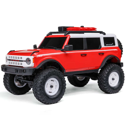 1/24 SCX24 Ford Bronco Heritage Edition 4X4 RTR Brushed Rock Crawler Red (w/Battery & Charger)