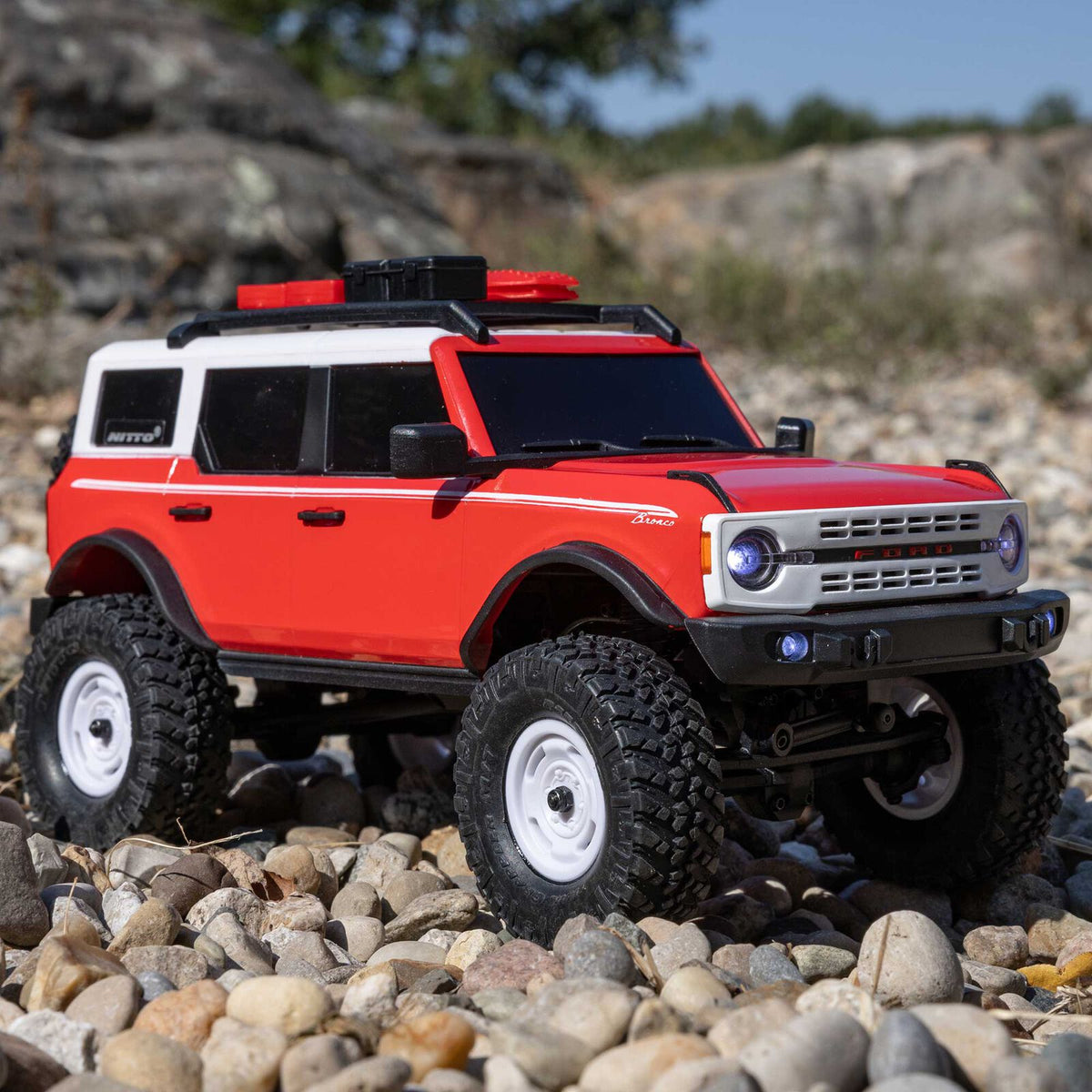 1/24 SCX24 Ford Bronco Heritage Edition 4X4 RTR Brushed Rock Crawler Red (w/Battery & Charger)