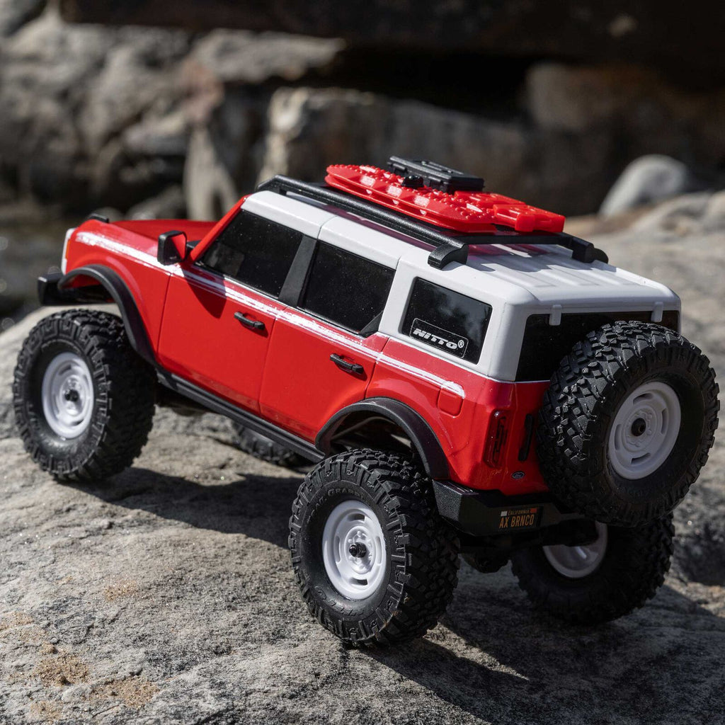 1/24 SCX24 Ford Bronco Heritage Edition 4X4 RTR Brushed Rock Crawler Red (w/Battery & Charger)