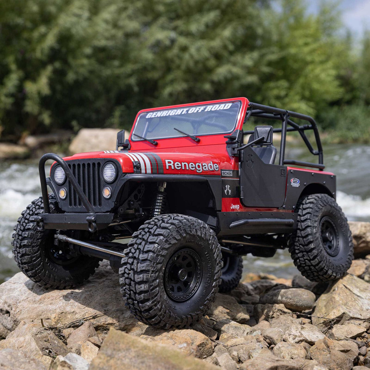 1/10 SCX10 III Jeep CJ-7 Renegade 4WD RTR (Requires battery & charger): Red