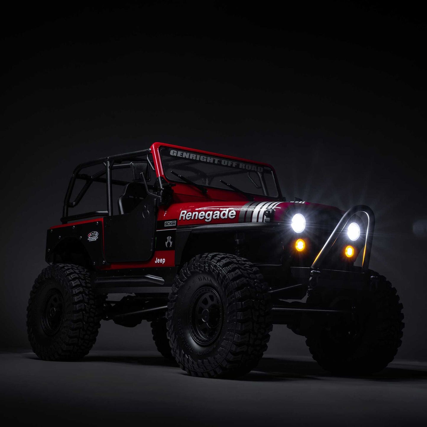 1/10 SCX10 III Jeep CJ-7 Renegade 4WD RTR (Requires battery & charger): Red