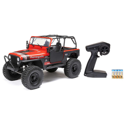 1/10 SCX10 III Jeep CJ-7 Renegade 4WD RTR (Requires battery & charger): Red