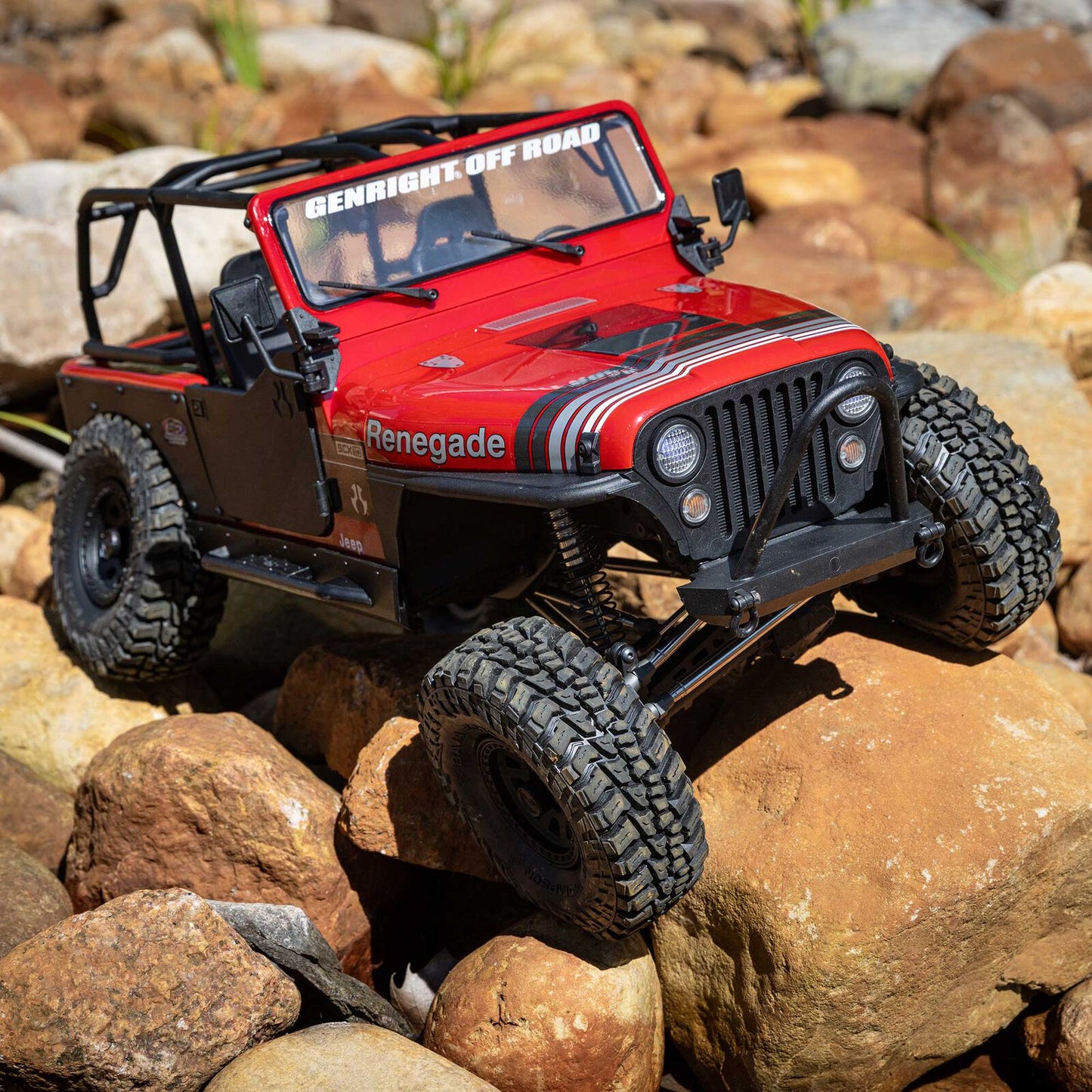 1/10 SCX10 III Jeep CJ-7 Renegade 4WD RTR (Requires battery & charger): Red
