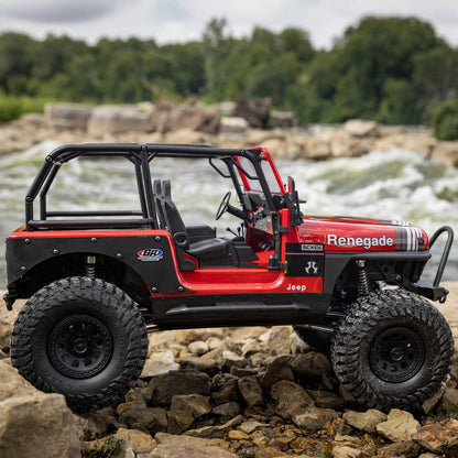 1/10 SCX10 III Jeep CJ-7 Renegade 4WD RTR (Requires battery & charger): Red