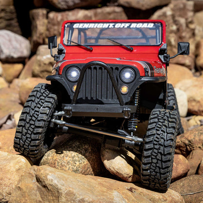 1/10 SCX10 III Jeep CJ-7 Renegade 4WD RTR (Requires battery & charger): Red