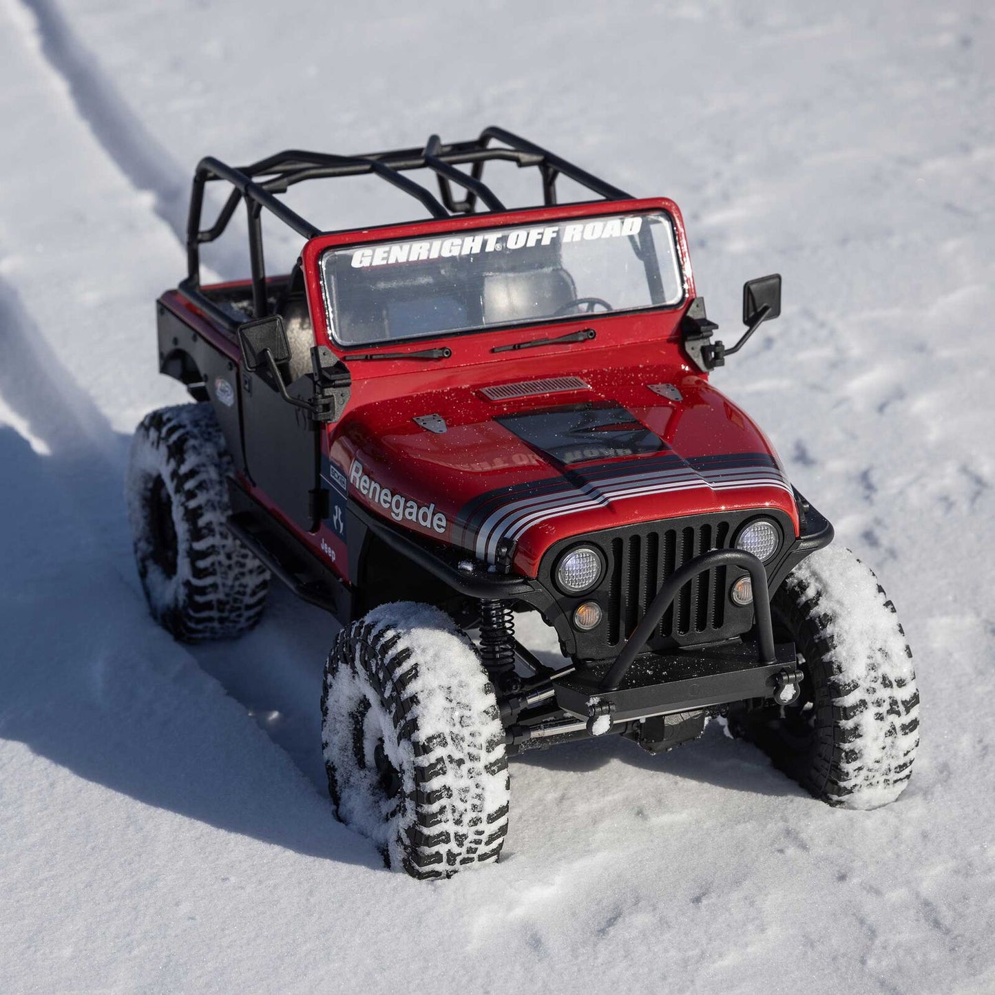 1/10 SCX10 III Jeep CJ-7 Renegade 4WD RTR (Requires battery & charger): Red