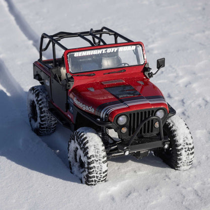 1/10 SCX10 III Jeep CJ-7 Renegade 4WD RTR (Requires battery & charger): Red