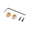 Axial Hex Hub, Brass 1.0g (2): SCX24, AX24 (AXI302002)