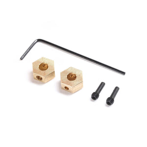 Axial Hex Hub, Brass 1.0g (2): SCX24, AX24 (AXI302002)