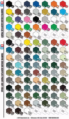 Tamiya Acrylic Mini X-11 Chrome Silver Paint, 10ml color chart