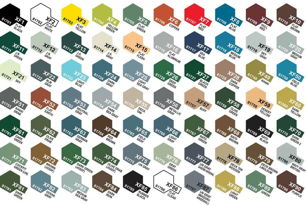 Tamiya Acrylic Mini XF-68 NATO Brown Paint, 10ml color chart