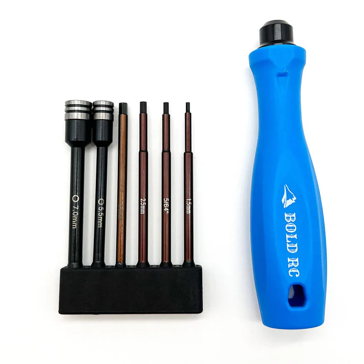 1/8th Tool Set, 1/4" Quick Drive Hex & Nut Driver 6 Piece Set