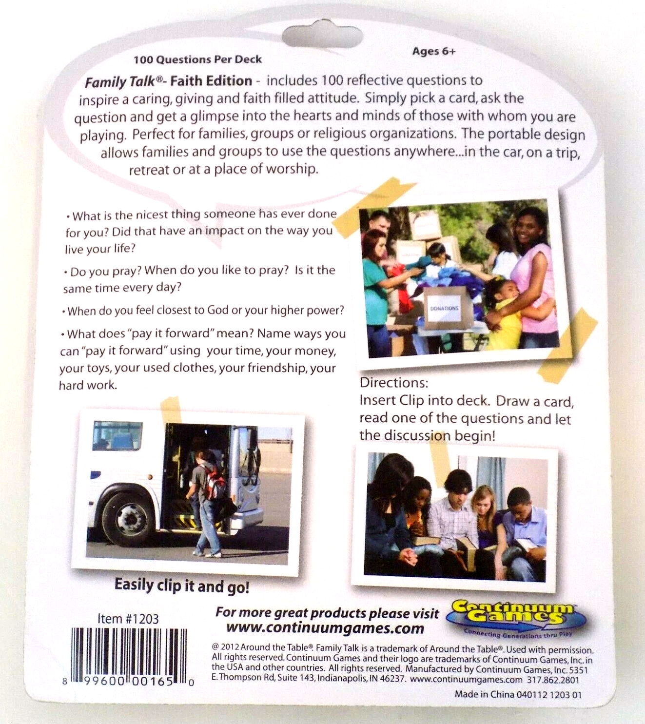 Family Talk Faith Game