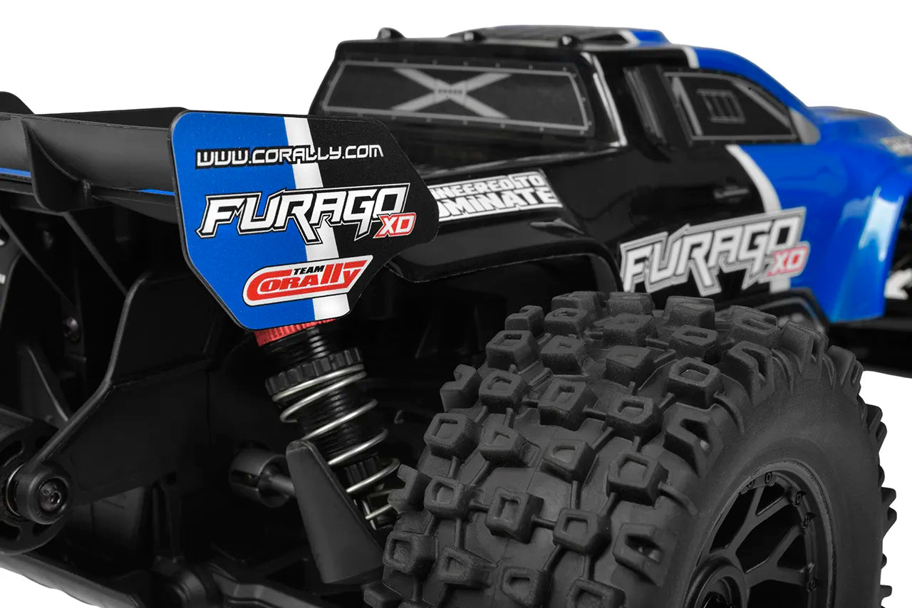 1/10 Furago XD 4WD 2S Small Scale, RTR Monster Truck, Blue