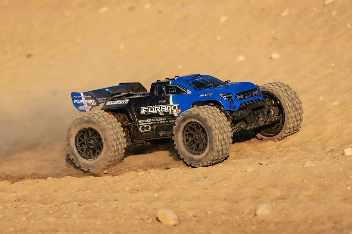 1/10 Furago XD 4WD 2S Small Scale, RTR Monster Truck, Blue