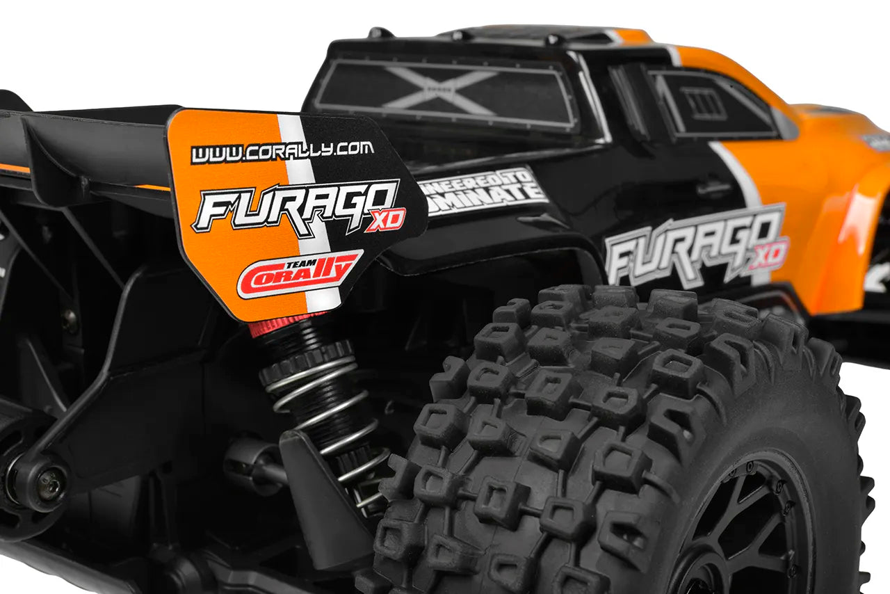 1/10 Furago XD 4WD 2S Small Scale, RTR Monster Truck, Orange