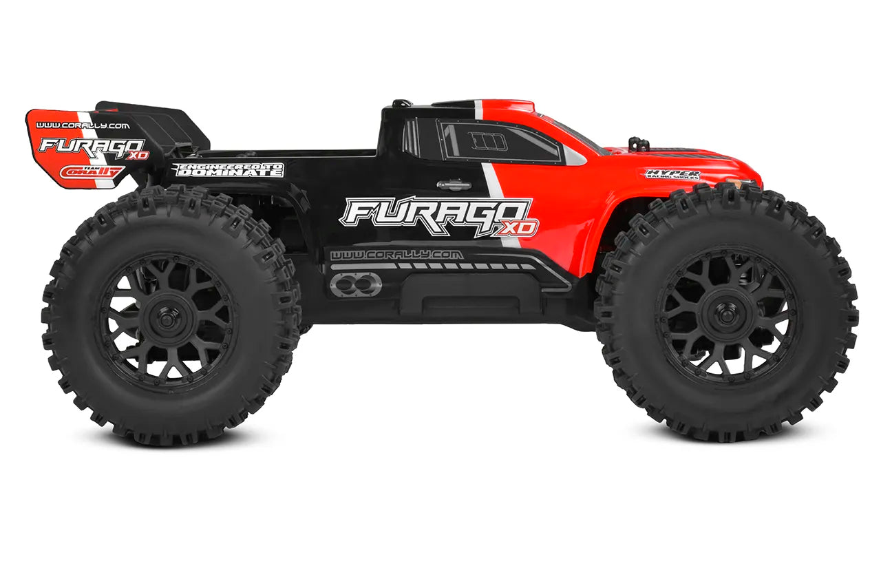 1/10 Furago XD 4WD 2S Small Scale, RTR Monster Truck, Red
