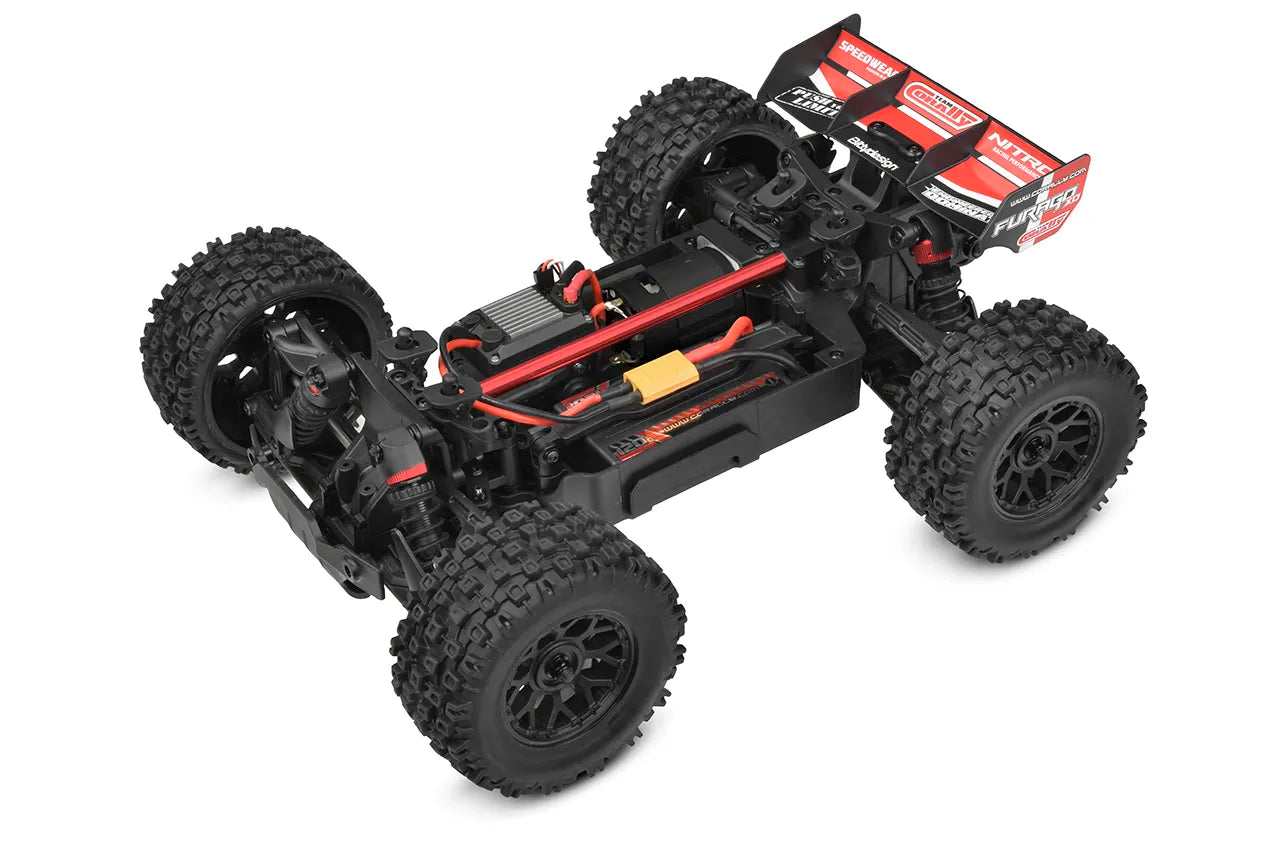 1/10 Furago XD 4WD 2S Small Scale, RTR Monster Truck, Red