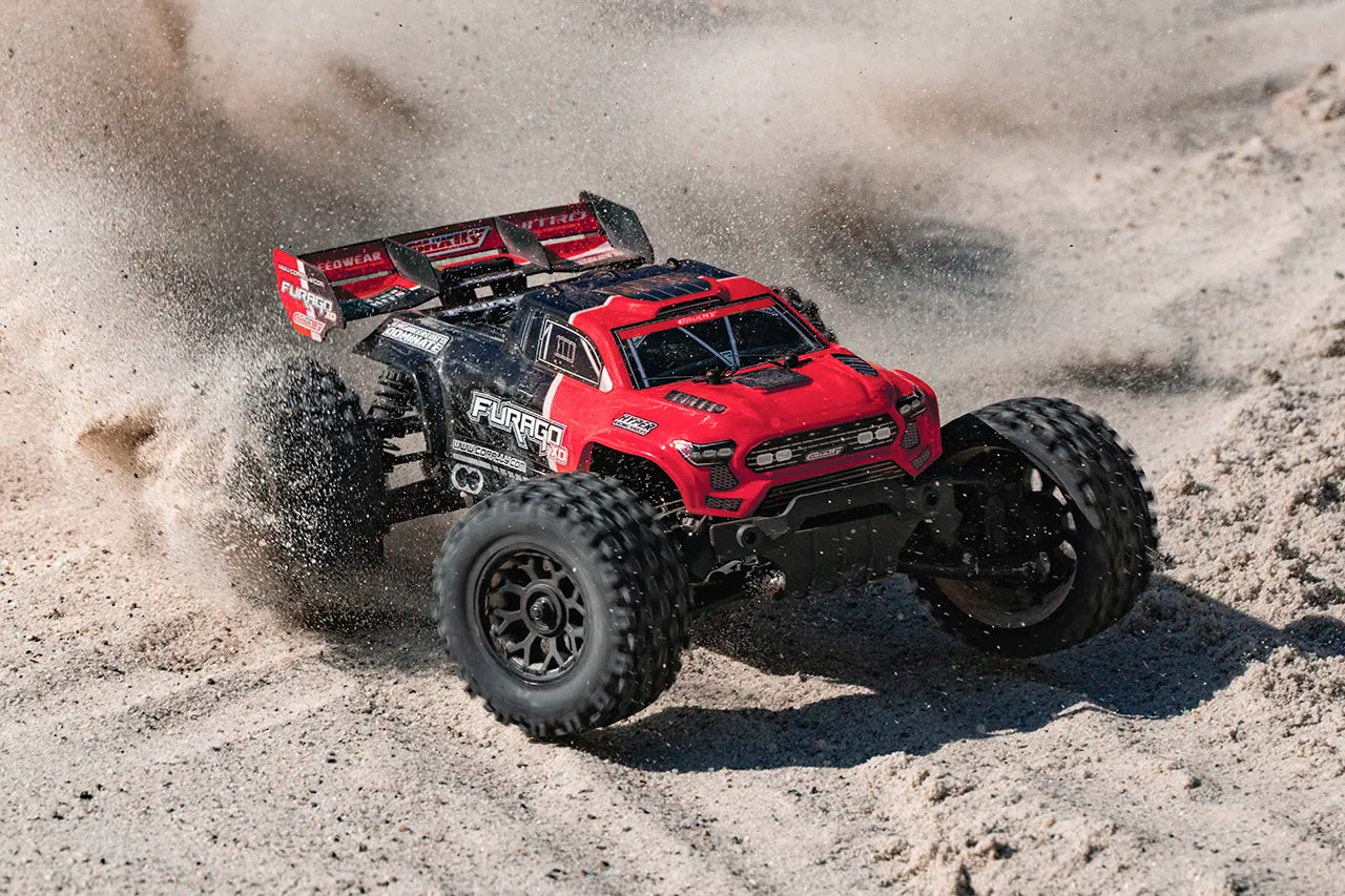 1/10 Furago XD 4WD 2S Small Scale, RTR Monster Truck, Red