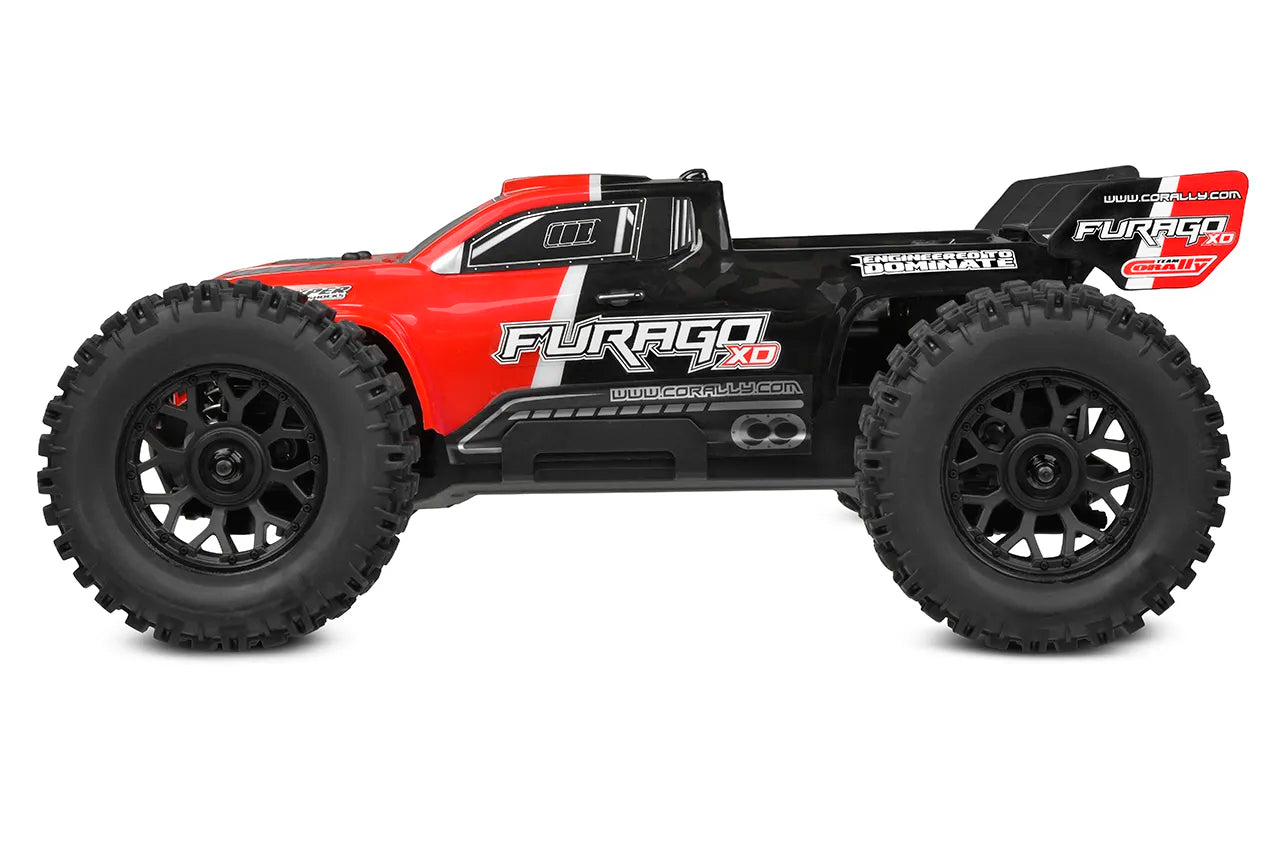1/10 Furago XD 4WD 2S Small Scale, RTR Monster Truck, Red