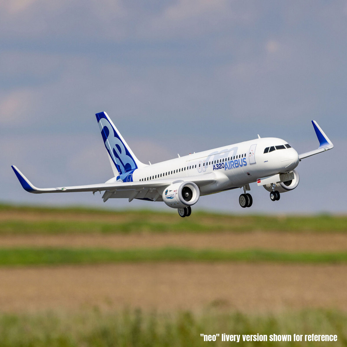 E-flite Airbus A320neo 1.5m Airliner Twin 64mm EDF BNF Basic (White) (EFL-1495)