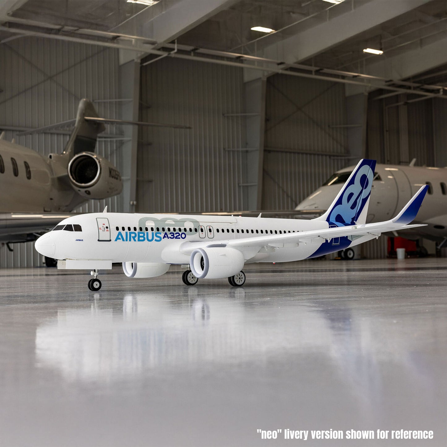 Airbus A320neo 1.5m Airliner Twin 64mm EDF BNF Basic (White)