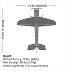 4-Site 3D 800mm BNF Basic with AS3X and SAFE Select :EFL02950