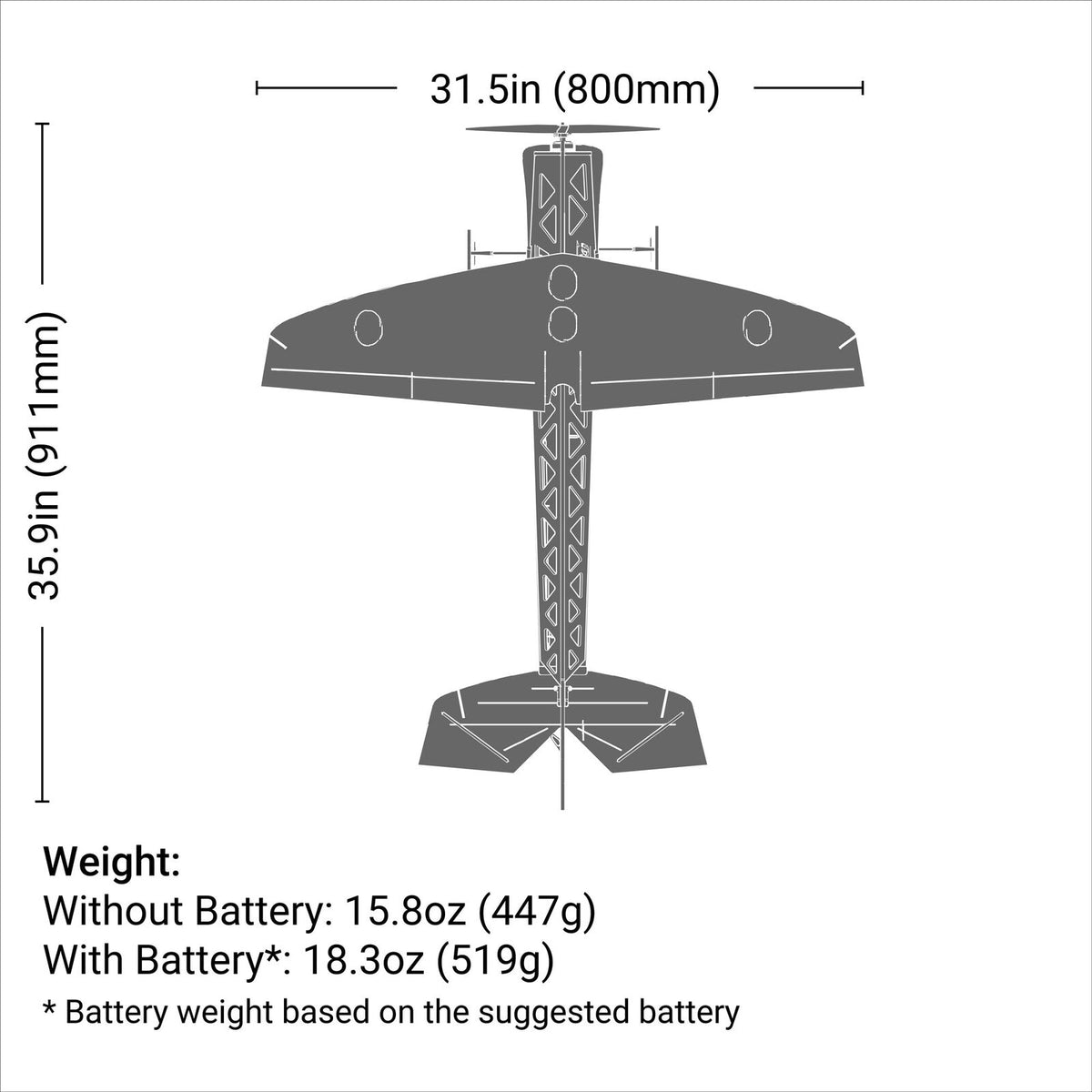 4-Site 3D 800mm BNF Basic with AS3X and SAFE Select :EFL02950