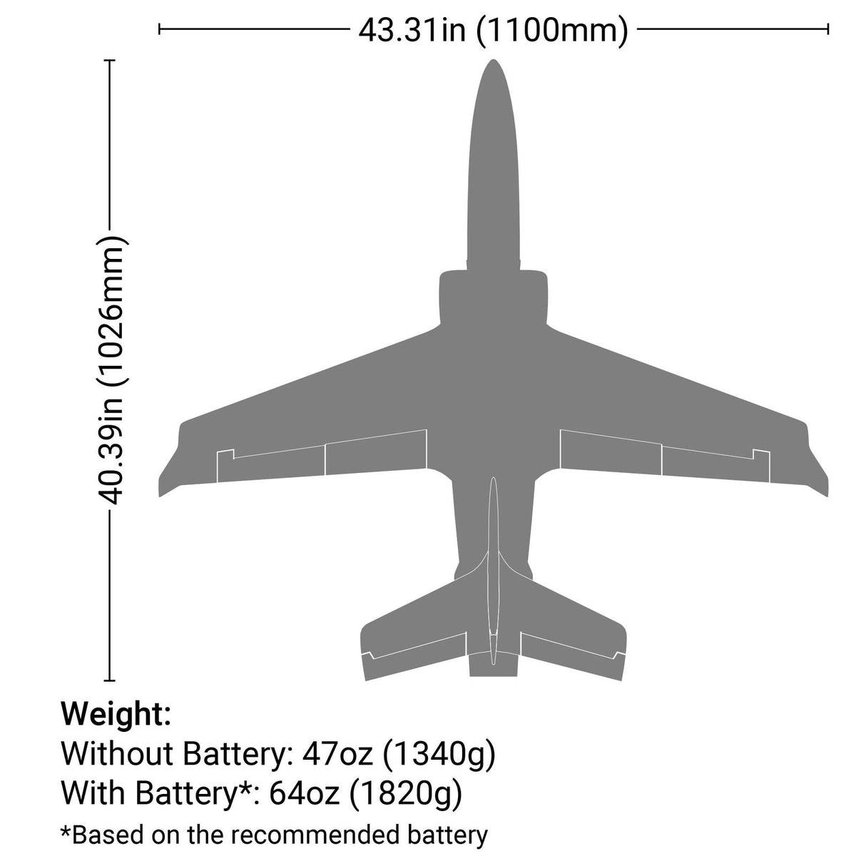 Viper 70mm EDF BNF Basic, 1100mm NEW V2